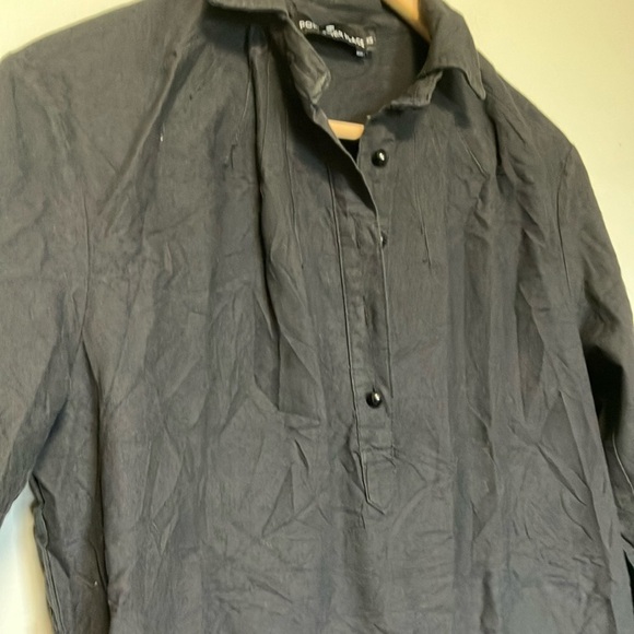 Pomander Place Black Button-Up Shirt Dress - Picture 3 of 5
